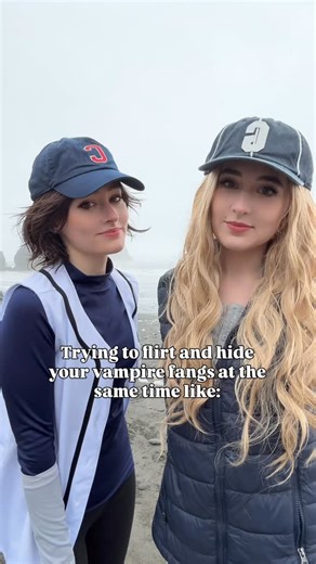 Genna Godley on Instagram: "Surely after 100 years Rosalie and Alice would be a LITTLE smoother than this, but you’ve got to cover up those vampire fangs somehow 😅😂 I always laugh so hard at people trying to actually enact some of the questionable lines in romance and romantasy books, so when this audio popped up we just had to give it a go—Twilight vampire style!! I’m sure Emmett and Jasper are just falling all over themselves… though I’d very much like to see their attempts too! Seriously th