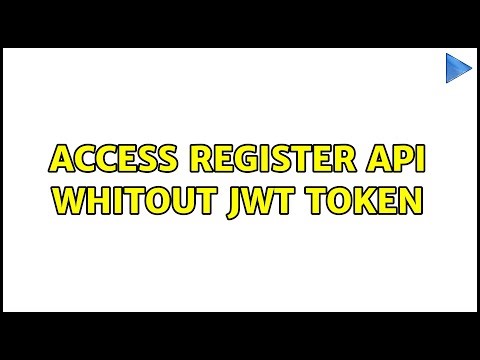 Access register api whitout jwt token