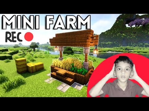 TODAY I BUILT A SMALL FARM IN MINECRAFT BECAUSE I WAS HUNGRY 😱😱😱