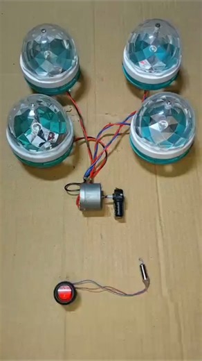 Mini Gear Box Coreless Motor Powering Into 4 Dj Disco Light °DC Motor #dcmotor #trend #shorts