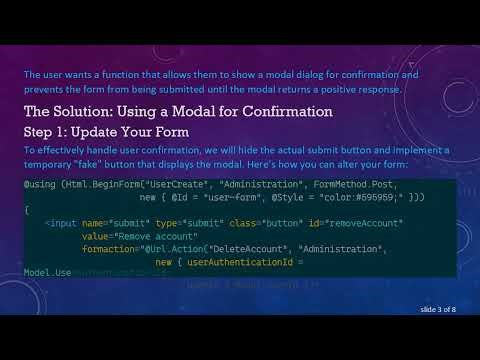How to Use a Global JavaScript Function to Confirm Form Submission in MVC with Bootstrap Modal
