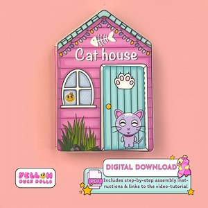 Printable Paper Cat House & Dolls: DIY Kids Activity (digital Download) - Etsy