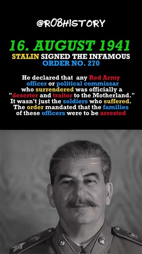 Stalin's Brutal Order No. 270 #historyfacts