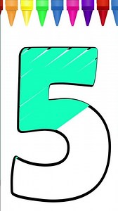 Number 5 Drawing 🌟 Crayon Coloring