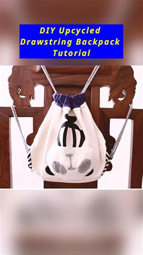 7K views · 67 reactions | DIY Upcycled Drawstring Backpack Tutorial #diybackpack #drawstringbackpack #upcycled #diycraftideas #reeltutorial | All Girls' Things | Facebook