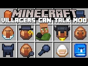 Minecraft VILLAGERS CAN TALK MOD / TALKING VILLAGER NEWS ADDON! (Minecraft Mods)