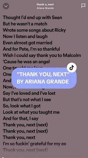 Ariana Grande Thank You Next Song Lyrics