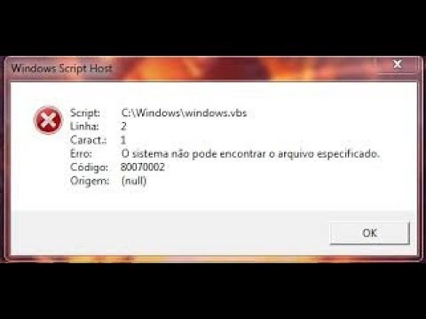 CORRIGIDO ERRO NO C:\\WINDOWS\\WINDOWS.vbs 80070002