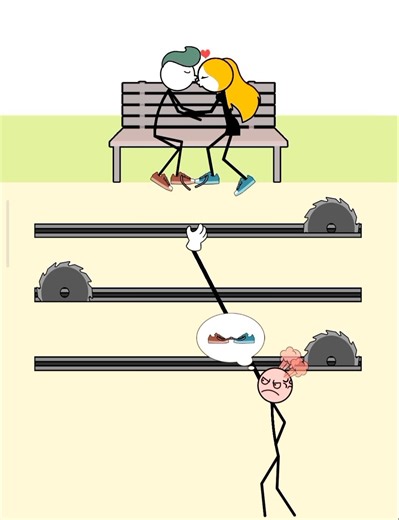 STICK MAN KISSING SCENE.