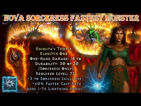 Nova Sorceress – The Fastest Monster-Clearing Build in Diablo 2 Resurrected 4K 60fps HDR !