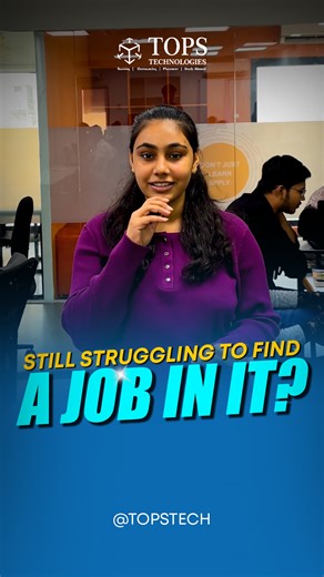 TOPS Technologies | Best IT Training and Placement Company on Instagram: "🔥 Still struggling to land your first IT job? It’s not your fault — you just need the right skills + the right guidance! At TOPS Technologies, we help you go from learning to getting hired with expert training, live projects, and 100% placement support. 💼✨ 🚀 Start your IT career the smart way. 📩 DM us “IT JOB” to get started! @topstech #TOPSTechnologies #ITTraining #ITJobs #CareerInIT #LearnWithTOPS #PlacementSupport #