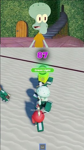 SpongeBob Pushes Squidward in SQUID GAMES!