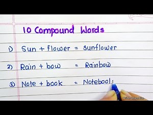 10 compound words in english | Compound words list | Basic English learning | Easy English for kids