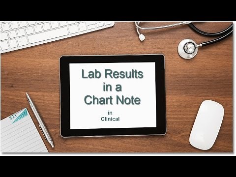 Lab Results Displayed in a Chart Note