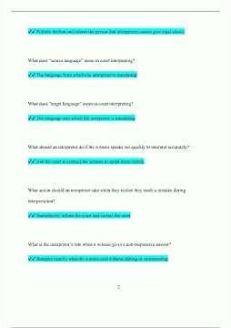 Court Interpreter Written Exam Questions and Answers Latest Version 20252026 Correct VerifiedV11n