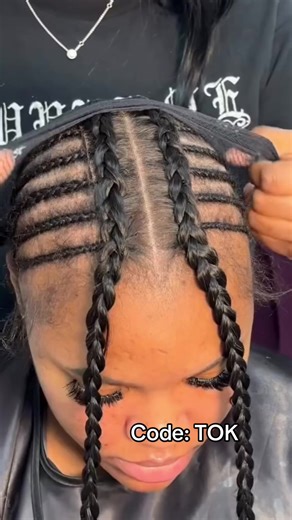 Flawless middle part closure install🤩The most natural method! Hair name: ULW354 in bio link,get with code “ TOK” for extra 8% off saved💥 #sewin #glueless #2x6closure #hairtutorial #fypage #middlepart #sewingtutorial