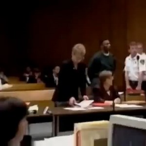 Footage of Alfred Gaynor being attacked by the son of one of his victims during a court hearing in 1998.