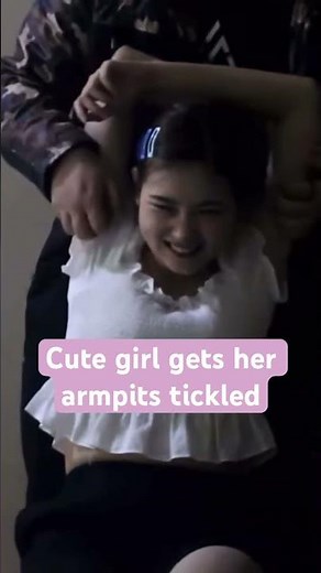Cute girl gets her armpits tickled