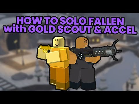 How to Solo Fallen with Gold Scouts and Accelerators! [QUICK TUTORIAL] (Tower Defense Simulator)