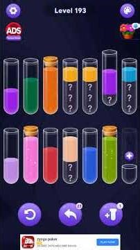 Water Sort Puzzle Level 193 Answers #watersort #shorts #youtubeshorts