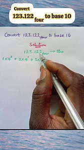 Convert 123.122 base 4 to base 10 #educational #mathematics #student #numberbase | Table of Knowledge TV