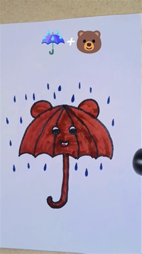 emoji plus drawing #umbrella #colour paper craft #drawing