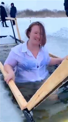 part300#Russias👙Coldest Ice😱Bath Tradition Pure Courage#Frozen Lake Dip Russian#Winter🧊Ritual#water🌊