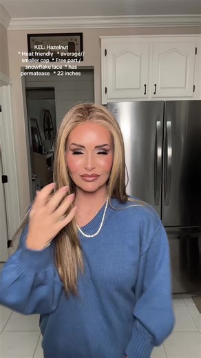 KEL: Hazelnut * Heat friendly * average// smaller cap * Free part /snowflake lace * has permatease * 22 inches ** CUSTOMIZATION: Heat added to front lace for volume then allow to cool in an upside down position. No products added or used **