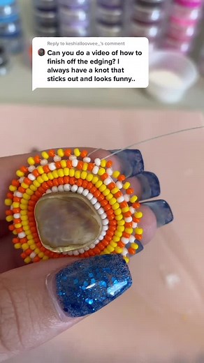 Beaded Earrings with Edging Tutorial
