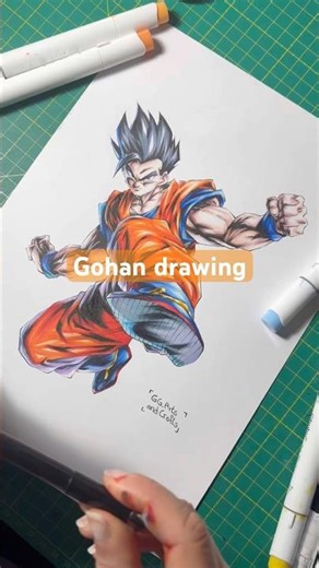 Incredible Gohan Drawing! 🤯🎨 #animeart #dragonball #shorts