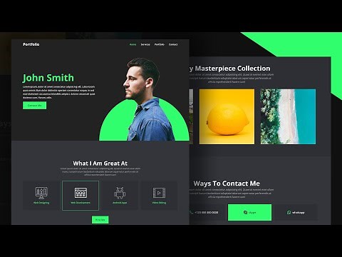 Responsive Portfolio Website using Html CSS & Javascript