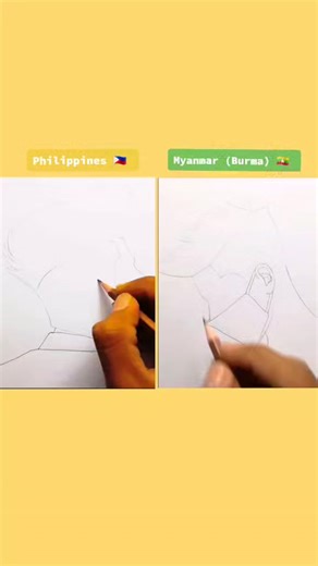 Beautiful Country Drawing | Philippines 🇵🇭 and Myanmar 🇲🇲