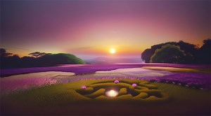 Download AI generated Beautiful sunrise and sunset scenes over rivers and lakes with calm water. Reflecting the orange sky, blue clouds and summer horizon. for free