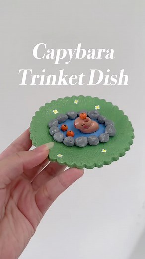 Membuat Capybara Trinket Dish dengan Clay