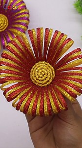 3.9M views · 66K reactions | Glitter foam sheet flower - Flowers Craft #Shorts #flower #decor #craft | Colors Paper | Facebook