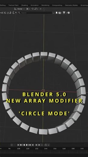 Circle Array in 30 Seconds | Blender 5.0