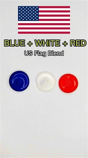 Us flag color mixing 🇱🇷 | #Shorts #colormixing #relaxing