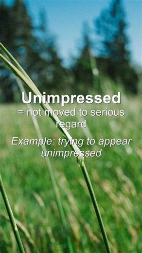 Word of the Day: Unimpressed #Shorts