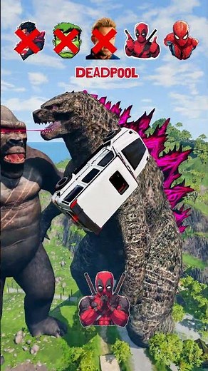 Godzilla vs Kong Jumping Challenge Spider-Man ❌ Hulk ❌ Superman ❌ Deadpool ❌ Homelander