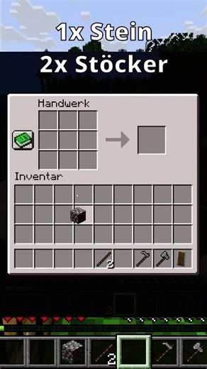 Steinschaufel craften in 15 Sekunden | Younonk #minecraft