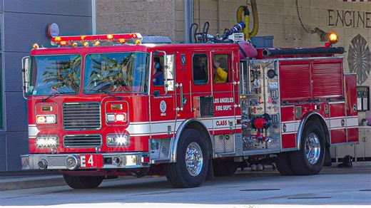 LAFD Engine 4 (reserve), Rescue 209, & Rescue 803 Responding