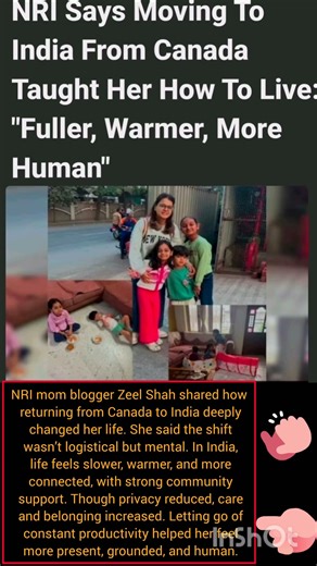🇮🇳✨ From Canada to India: How Moving Back Changed Her Mindset, Not Just Her Address