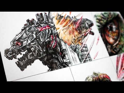Drawing Godzilla VS Kong(2021) / MechaGodzilla