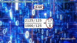 Decimal to Fraction | Conversion & Examples - Video | Study.com
