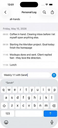 Logbook — Know Where the Time Went
