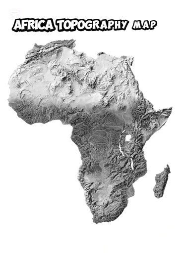 African Political & Topography Map #africa #mapping #maps #map #shorts #shortsfeed