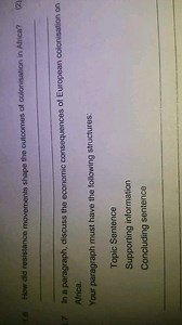 1.6 How did resistance movements shape the outcomes of colonisa... | Filo