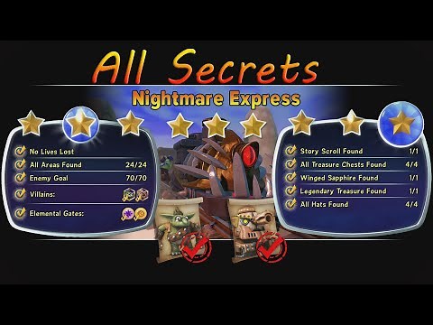 Chapter 21 "Nightmare Express" all secrets 100% complete - Skylanders Trap Team (short video)