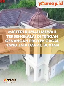 Sebuah video viral di media sosial menyorot pemandangan unik sekaligus terbengkalai: rumah mewah yang terbengkalai, berisi udara layaknya rawa. Video tersebut diunggah oleh pengguna TikTok @‌kenedy_sjfc, Kenedy, dan menarik perhatian netizen karena kejanggalan lokasi rumah yang kini seperti berada di tengah danau. | Yoursay.id