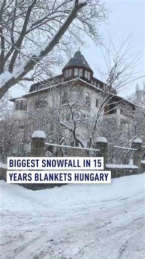 Biggest snowfall in 15 years blankets Hungary